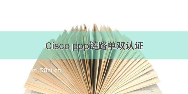 Cisco ppp链路单双认证