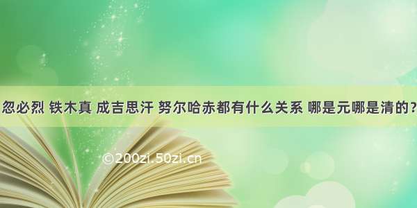 忽必烈 铁木真 成吉思汗 努尔哈赤都有什么关系 哪是元哪是清的？