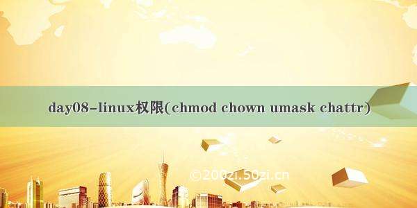 day08-linux权限(chmod chown umask chattr)