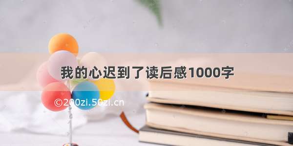 我的心迟到了读后感1000字