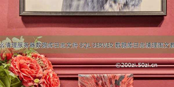 怎么清理服务器数据库日志文件 SQL SERVER 数据库日志清理图文教程