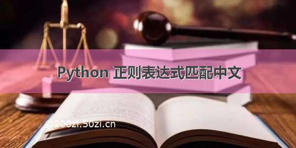 Python 正则表达式匹配中文