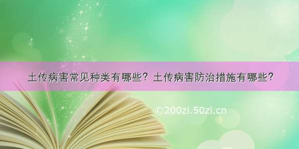 土传病害常见种类有哪些？土传病害防治措施有哪些？