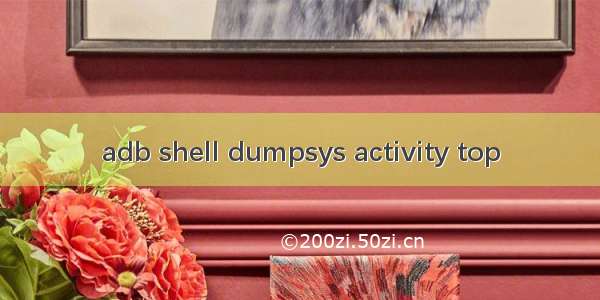 adb shell dumpsys activity top