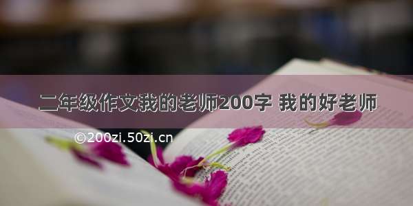 二年级作文我的老师200字 我的好老师