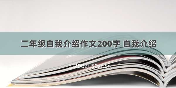 二年级自我介绍作文200字 自我介绍