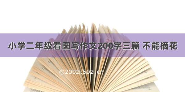 小学二年级看图写作文200字三篇 不能摘花