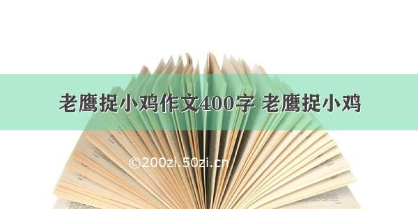 老鹰捉小鸡作文400字 老鹰捉小鸡