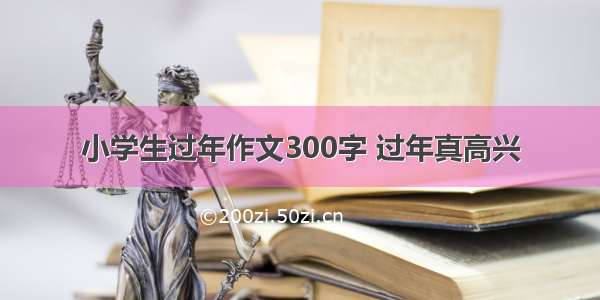 小学生过年作文300字 过年真高兴