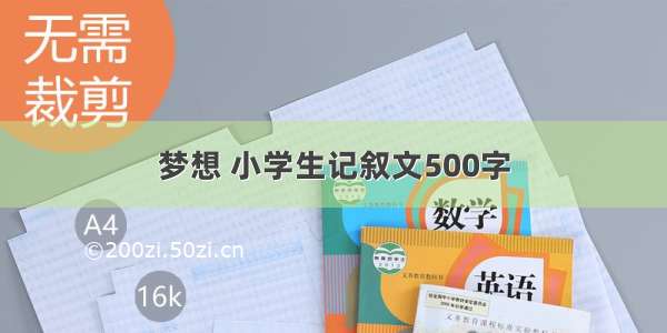 梦想 小学生记叙文500字