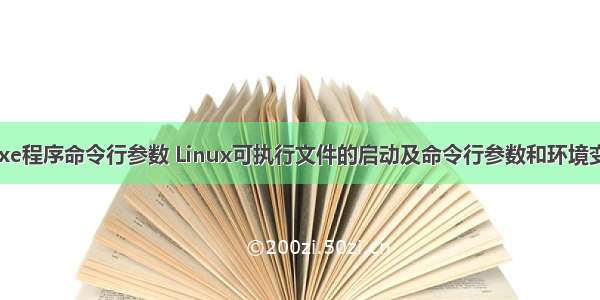 linux启动exe程序命令行参数 Linux可执行文件的启动及命令行参数和环境变量的传递...