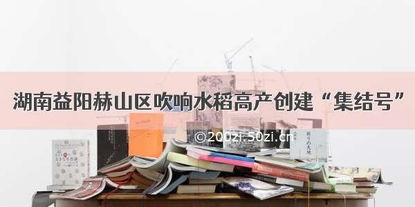 湖南益阳赫山区吹响水稻高产创建“集结号”