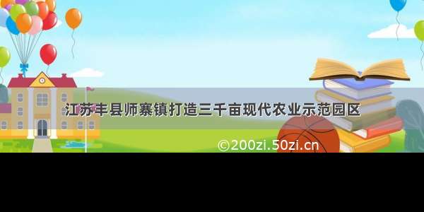 江苏丰县师寨镇打造三千亩现代农业示范园区