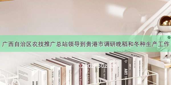 广西自治区农技推广总站领导到贵港市调研晚稻和冬种生产工作