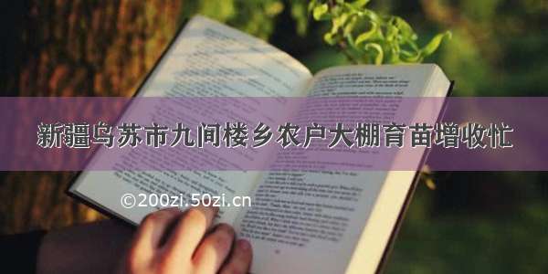 新疆乌苏市九间楼乡农户大棚育苗增收忙