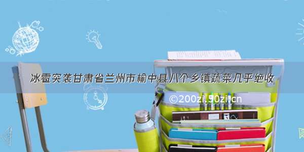 冰雹突袭甘肃省兰州市榆中县八个乡镇蔬菜几乎绝收