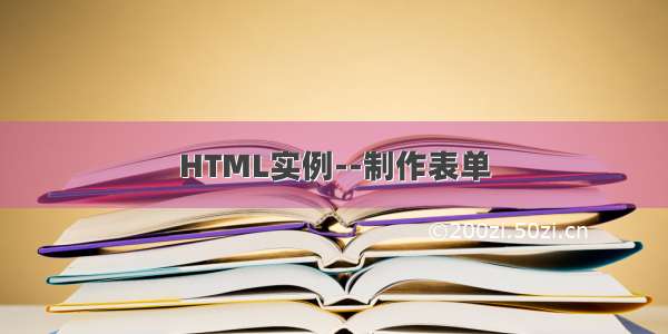 HTML实例--制作表单