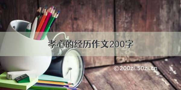 孝心的经历作文200字