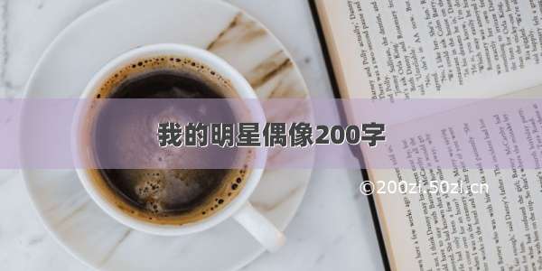 我的明星偶像200字