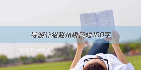 导游介绍赵州桥简短100字