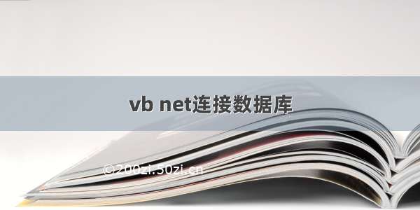 vb net连接数据库