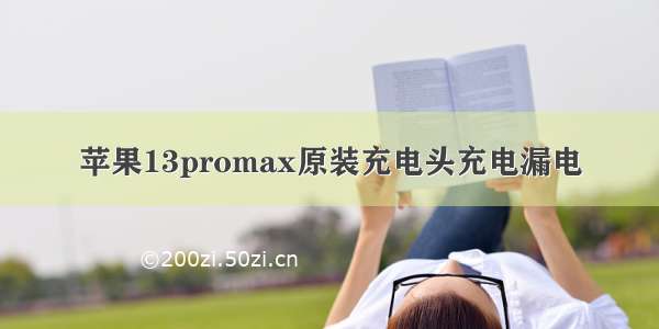 苹果13promax原装充电头充电漏电