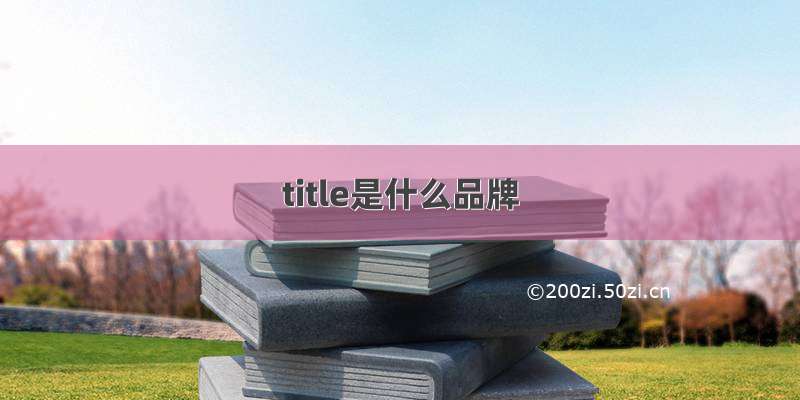 title是什么品牌