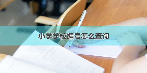 小学学校编号怎么查询