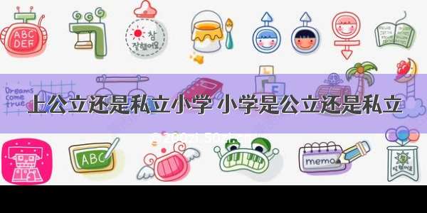 上公立还是私立小学 小学是公立还是私立