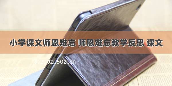 小学课文师恩难忘 师恩难忘教学反思 课文