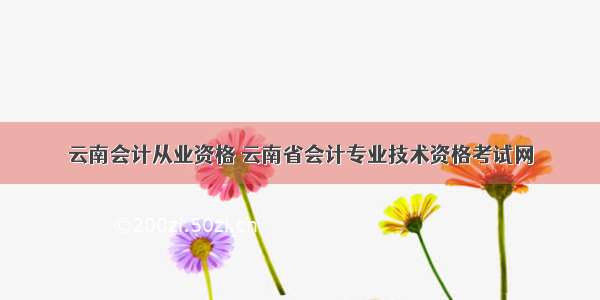 云南会计从业资格 云南省会计专业技术资格考试网