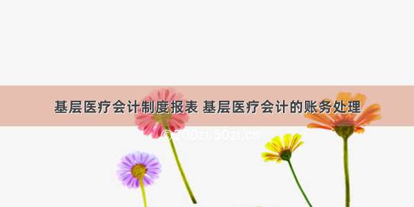 基层医疗会计制度报表 基层医疗会计的账务处理