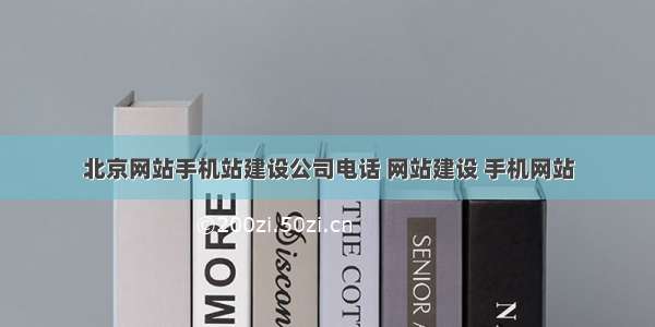 北京网站手机站建设公司电话 网站建设 手机网站