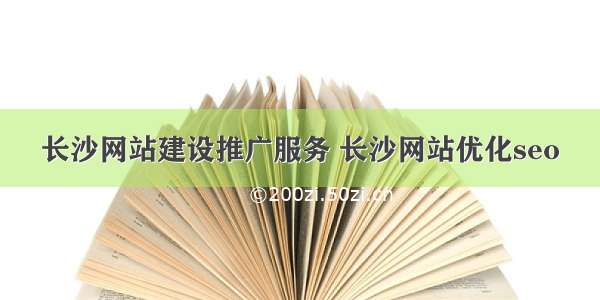 长沙网站建设推广服务 长沙网站优化seo