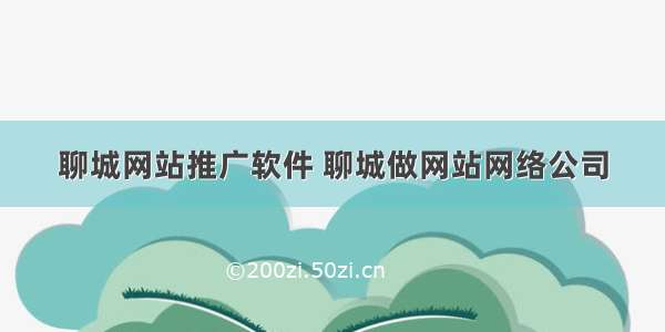 聊城网站推广软件 聊城做网站网络公司