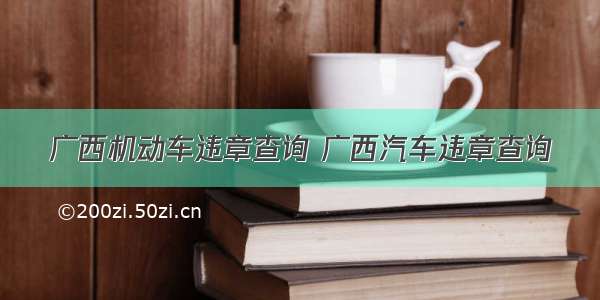 广西机动车违章查询 广西汽车违章查询