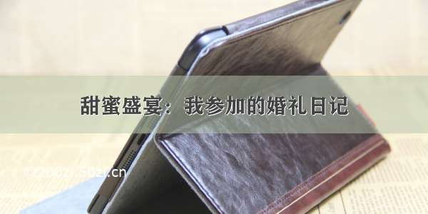 甜蜜盛宴：我参加的婚礼日记