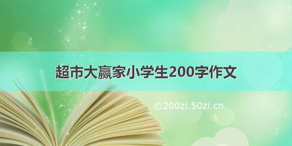 超市大赢家小学生200字作文