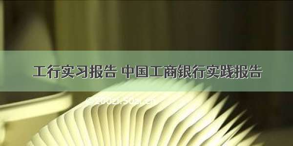 工行实习报告 中国工商银行实践报告