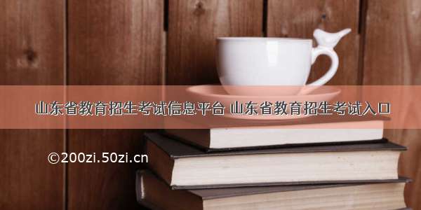 山东省教育招生考试信息平台 山东省教育招生考试入口