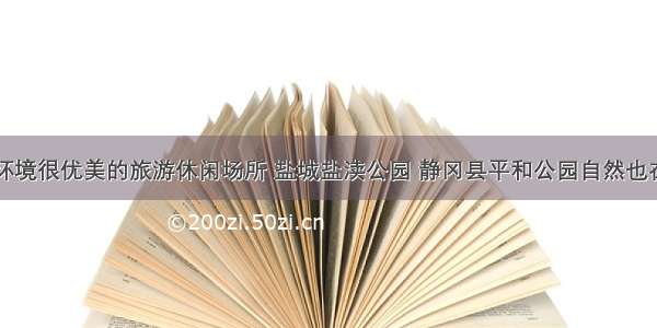 细数环境很优美的旅游休闲场所 盐城盐渎公园 静冈县平和公园自然也在其中