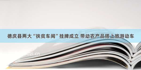 德庆县两大“扶贫车间”挂牌成立 带动农产品搭上旅游动车