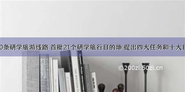 发布首批10条研学旅游线路 首批21个研学旅行目的地 提出四大任务和十大目标 省会经