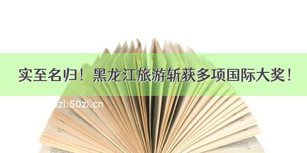 实至名归！黑龙江旅游斩获多项国际大奖！