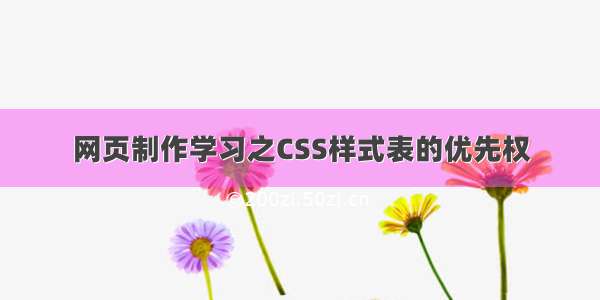 网页制作学习之CSS样式表的优先权