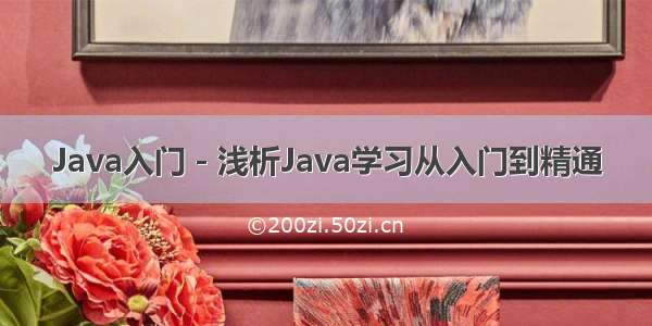 Java入门－浅析Java学习从入门到精通