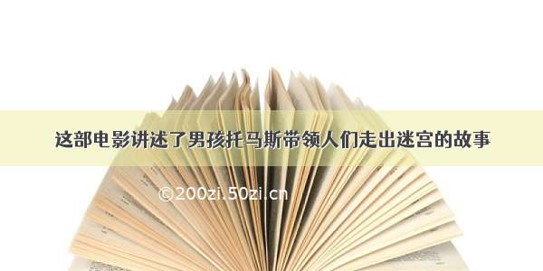 这部电影讲述了男孩托马斯带领人们走出迷宫的故事