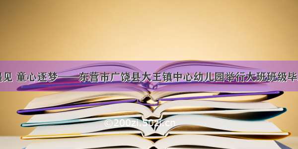 感恩遇见 童心逐梦——东营市广饶县大王镇中心幼儿园举行大班班级毕业典礼