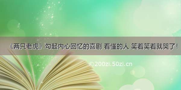 《两只老虎》勾起内心回忆的喜剧 看懂的人 笑着笑着就哭了！