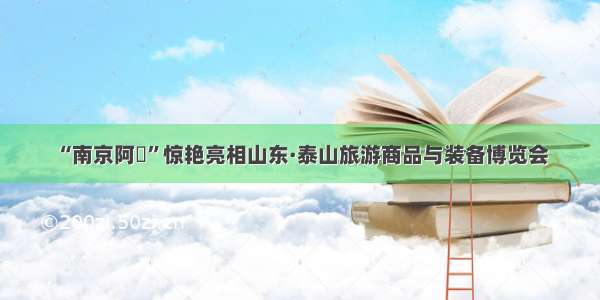 “南京阿槑”惊艳亮相山东·泰山旅游商品与装备博览会